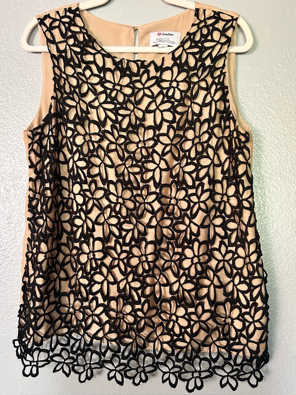 Lela Rose x Target Neiman Marcus Cotton Silk Lace Blouse L